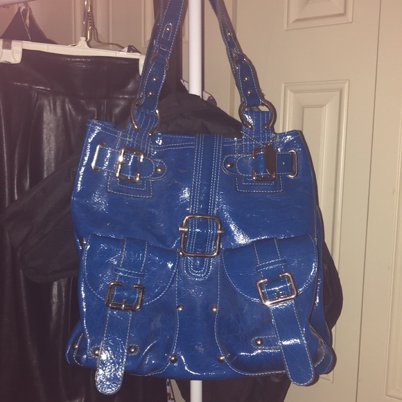 Chinese Laundry bag in bright cobalt blue - Picture 9 of 10